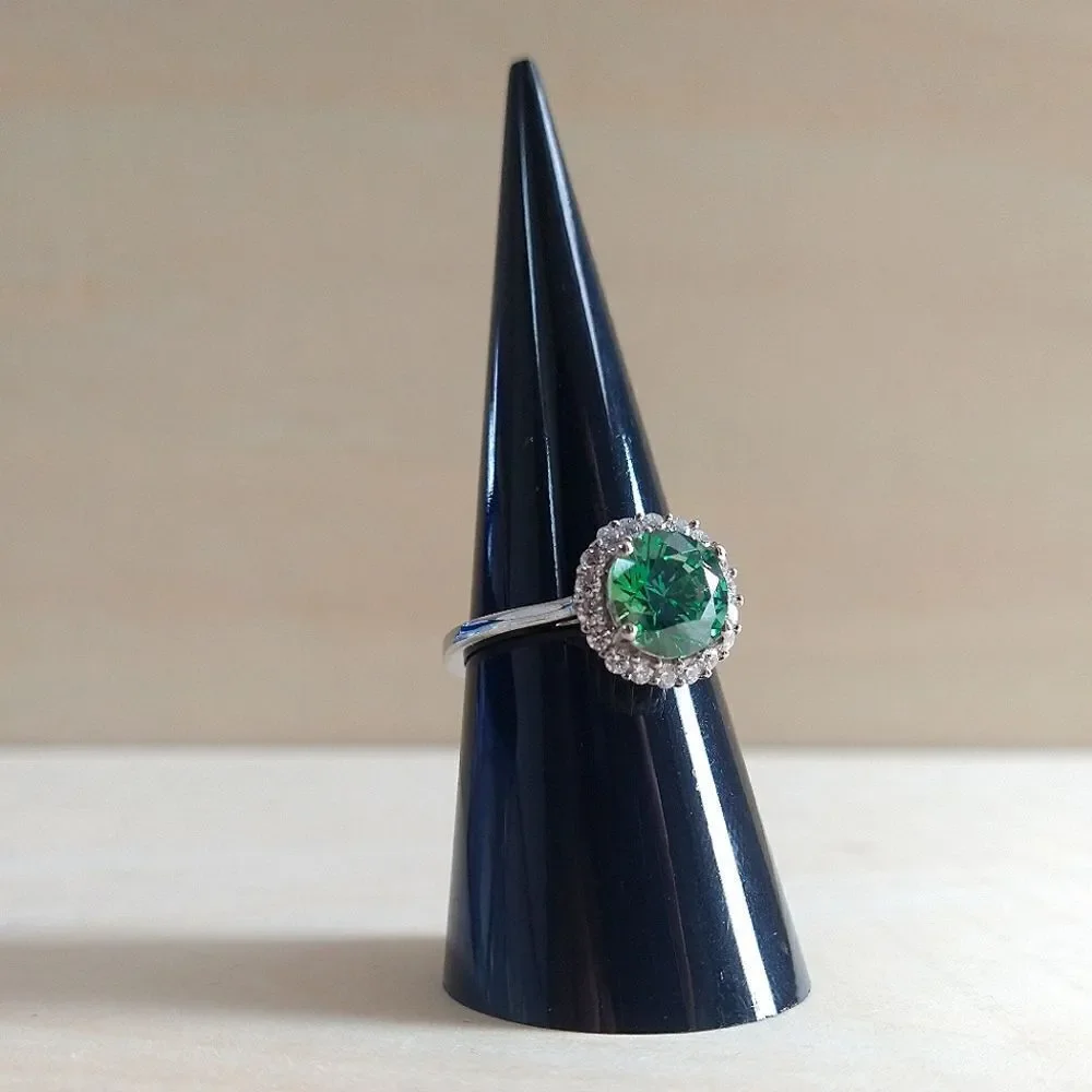 Zirconia Halo Ring